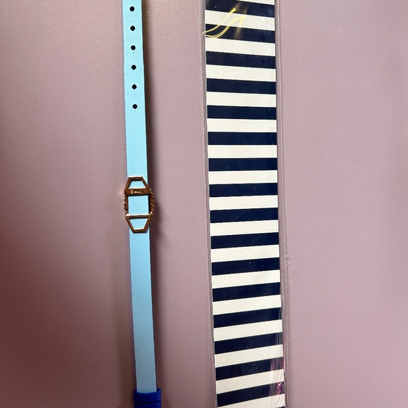 NWT Stella & Dot - Keep Collective royal blue/light blue leather band with charm - Picture 4 of 6